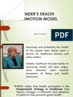 Penders Health Prmotion Model