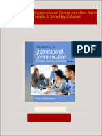 Get Fundamentals of Organizational Communication Ninth Edition Pamela S. Shockley-Zalabak free all chapters