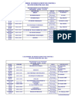 Calendrier de Deroulement Des Partiels Second Semestre 2023-2024