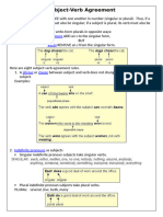 SUBJECT VERB AGREEMENT