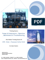 Pumps Compressors Operation Maintenance Troubleshooting Dubai