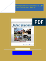 Labor Relations Development Structure Process 12th Edition Fossum Solutions Manual PDF Download Full Book with All Chapters