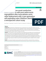 Predictors for new-onset conduction block in patients with pure native AR after TAVR SEV(VitaFlow Liberty™)