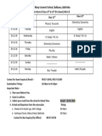 11th-12th Date Sheet 2024-25