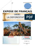 EXPOSÉ SUR LA DEFORESTATION