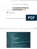 10 Advanced JavaScript Tricks for Experienced Developers - by Lokesh Prajapati Medium