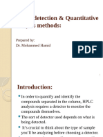 Lecture 10 HPLC Detection & Quantitative Analysis Methods