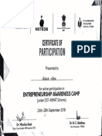 Entrepreneurship Awareness Camp