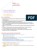 Simultaneous Linear & Quadratic Equations Graphs