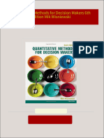 Instant download Quantitative Methods for Decision Makers 6th Edition Mik Wisniewski pdf all chapter