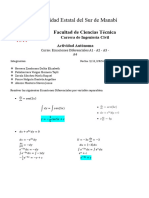 Tarea de Ecuaciones