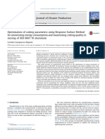 Optimization of cutting parameters using Response Surface Method for minimizing energy consumption and maximizing cutting quality in turning of AISI 6061 T6 aluminum