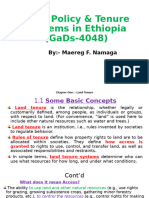 Land Policy & Tenure Systems in Ethiopia (GaDs-4048)