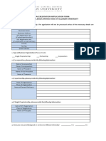 Accreditation Application Form and Documentary Requirements