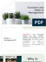 Management Function and roles