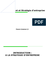 Cours Management Stratégie L1 EMS - Intro et Chap 1