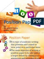 Position Paper Powerpoint Presentation