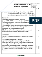 Devoir de Contrôle N°1 - Sciences physiques - 2ème Sciences (2023-2024) Mr JALLOULI RAFEK