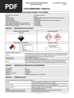 MSDS  HIDROXIDO DE LITIO DILUIDO