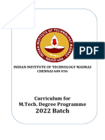 2022 Batch M.Tech. - Curriculum