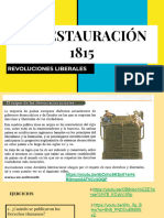 PRESENTACIÓN SIN SOLUCIONES LA RESTAURACIÓN Y LAS REVOLUCIONES LIBERALES