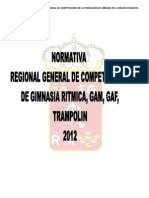 Normativa Regional General de Competiciones de GR, GAM, GAF, TRAMPOLIN 2012