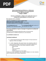 Guía de actividades y rúbrica de evaluación - Tarea 5 - Integración aprendizaje en el sector real