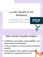 Gender Equality in the Workplace