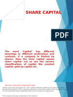 SHARE CAPITAL PRESENATION 