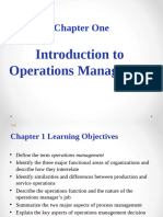 Chapter 1 - Introduction to Operations Management