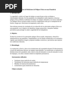 Informe de Evaluación de Mediciones de Peligros Físicos en una Panadería