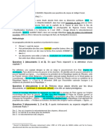 Méthodologie Examen. Questions Du Corpus Et Essai. Corpus 1 PARIS