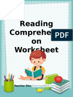 Reading Comprehension Worksheets