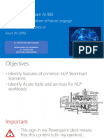 Prepa AI900- Module 4 - Describe features of Natural Language Processing (NLP) workloads on (15-20) v1.0i