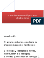 Clase 5, Division de Las Discíplinas Teologicas