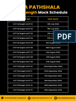 CAT 2024 Test Series Schedule