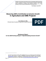 Measuring ADB's Contribution To Inclusive Growth in Agriculture and SME Projects