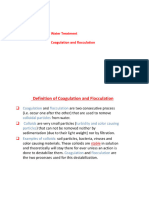 Water Treatment_Cooagulation and flocculation