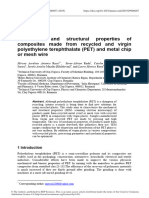 Mechanical and structural properties of composites made from recycled and virgin polyethylene terephthalate (PET) and metal chip or mesh wire