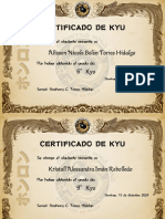 Certificado Diploma Artes Marciales Ilustrativo Beige