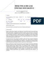 DIDÁCTICA DE LAS CIENCIAS SOCIALES I-Sacar evaluación