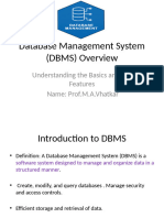 1.Database Management System (DBMS) Overview