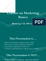 Crasher On Marketing Crasher On Marketing Basics Basics: Marketing Cell, IIM Calcutta Marketing Cell, IIM Calcutta