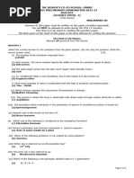 CLASS 10 - BIOLOGY-FIRST PRELIM ANSWER kEY NOV 2022 