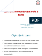 Première Partie Du Cours de Communication Orale Et Écrite