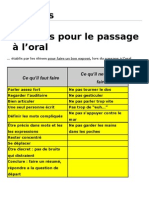 Conseils Pour L'oral de L'exposé