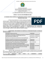  Edital 1 chamada de matrícula do Tec Con-Sub 2-2024