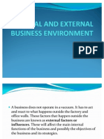 Internal and External Business Environment