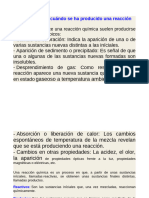 Cómo sabemos cuándo se ha producido una reacción química