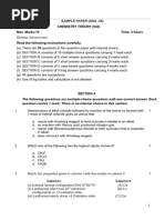 XII Chem 2025 Model Papers